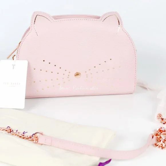 NWT Ted Baker Cat Leather Crossbody Bag